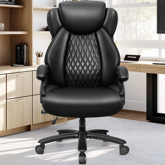 Big and Tall Leather Executive Back Support Office Chair 5202-1