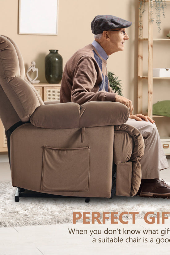 Infinite Position Power Lift Recliner Chair with Massage and Heating for Elderly