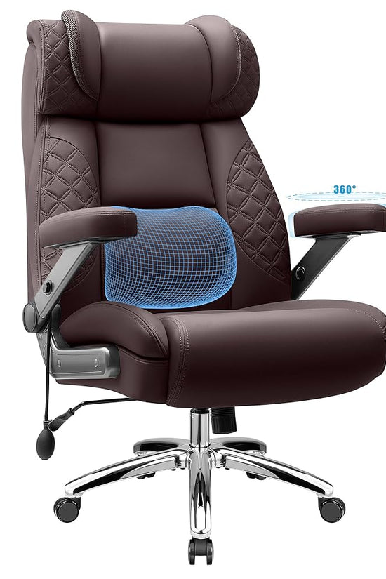Widened Big and Tall Leather Executive Back Support Office Chair 309