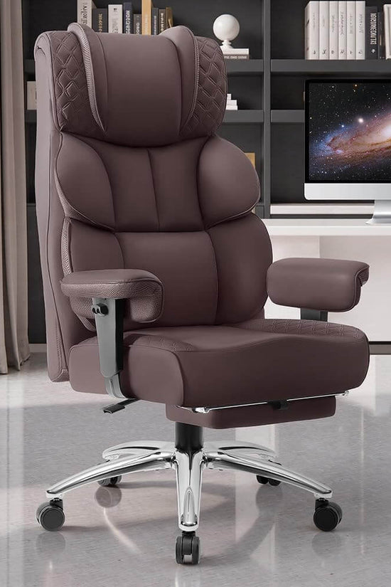 Widened Big and Tall Leather Executive Back Support Office Chair 309