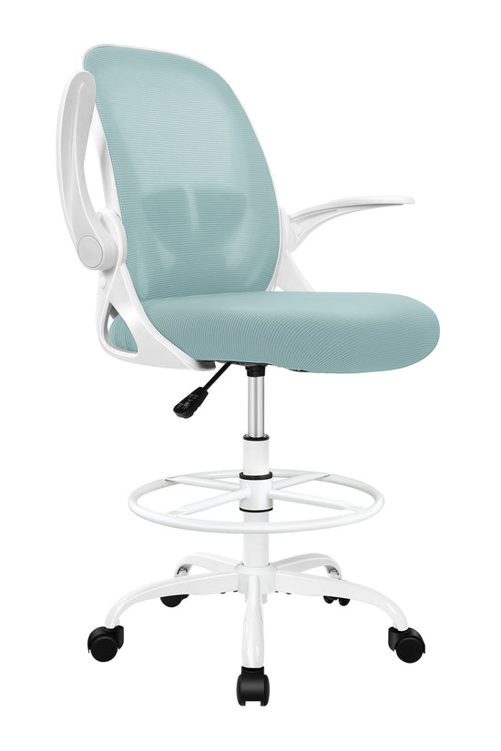 Ergonomischer Zeichenstuhl mit verstellbarem Fußring und hochklappbaren Armlehnen 934Z