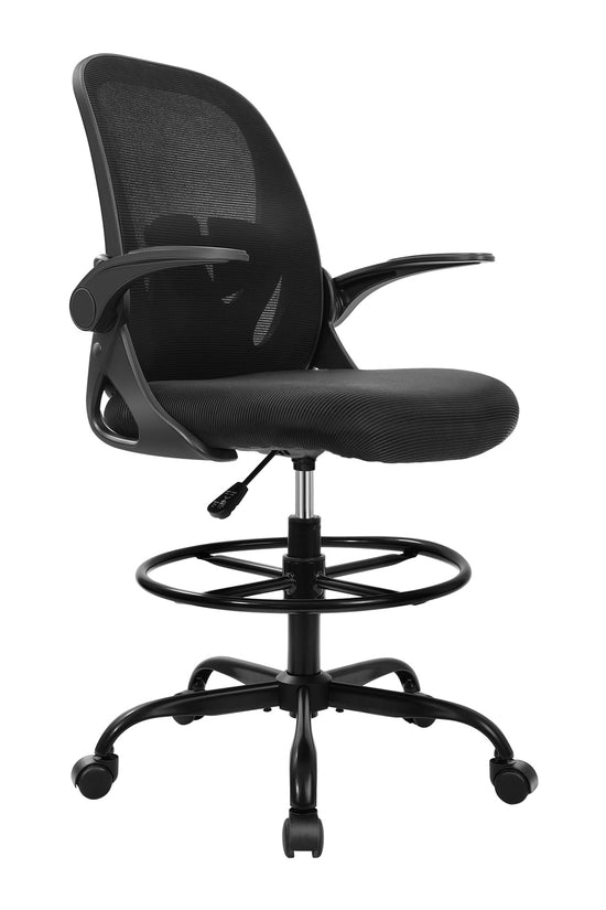 Ergonomischer Zeichenstuhl mit verstellbarem Fußring und hochklappbaren Armlehnen 934Z