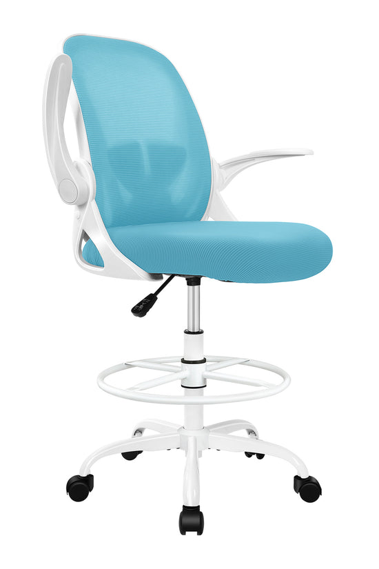 Ergonomischer Zeichenstuhl mit verstellbarem Fußring und hochklappbaren Armlehnen 934Z