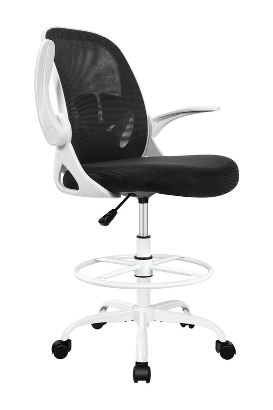 Ergonomischer Zeichenstuhl mit verstellbarem Fußring und hochklappbaren Armlehnen 934Z