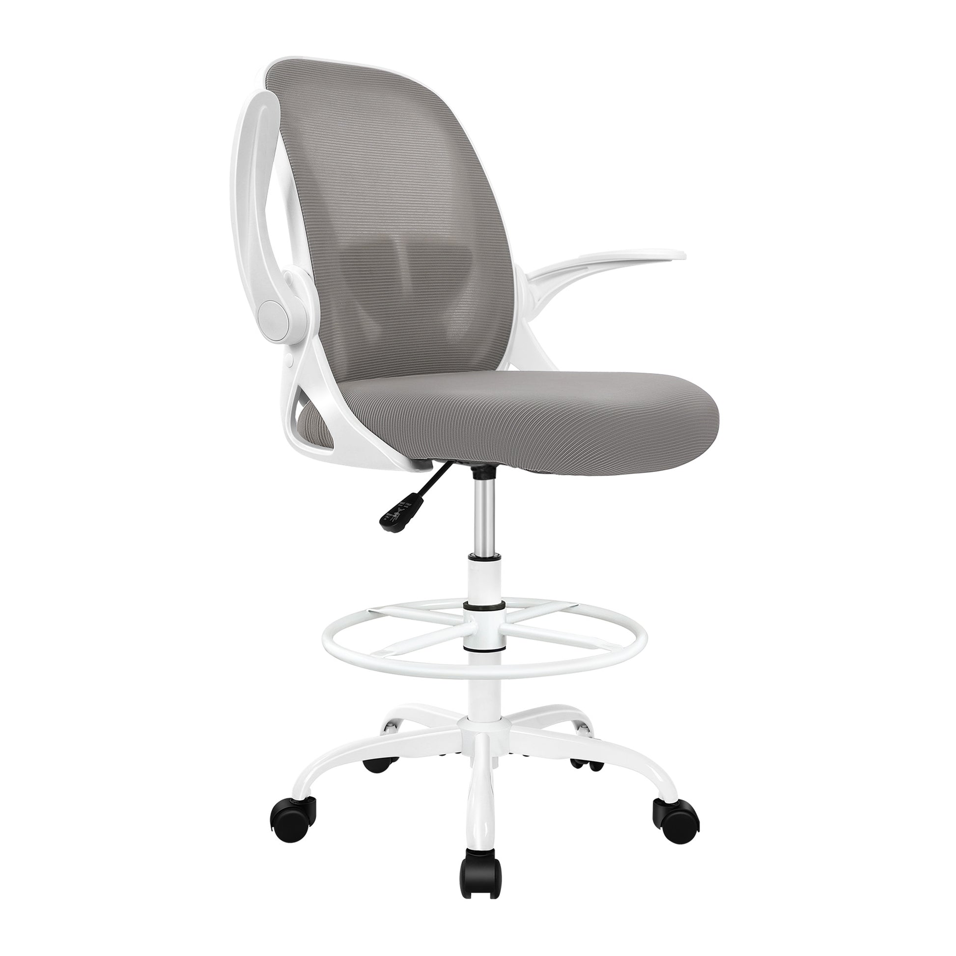 Ergonomischer Zeichenstuhl mit verstellbarem Fußring und hochklappbaren Armlehnen 934Z