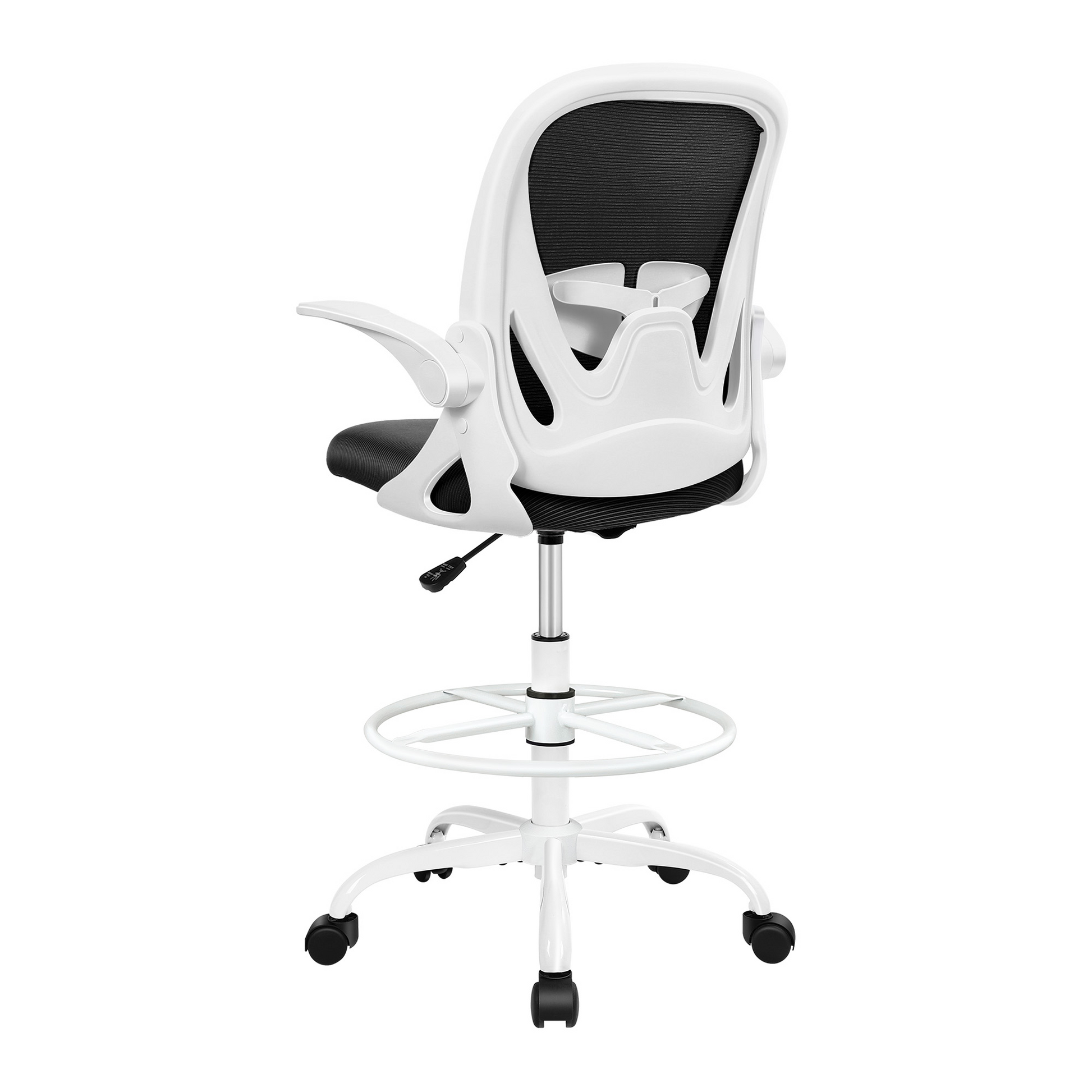 Ergonomischer Zeichenstuhl mit verstellbarem Fußring und hochklappbaren Armlehnen 934Z
