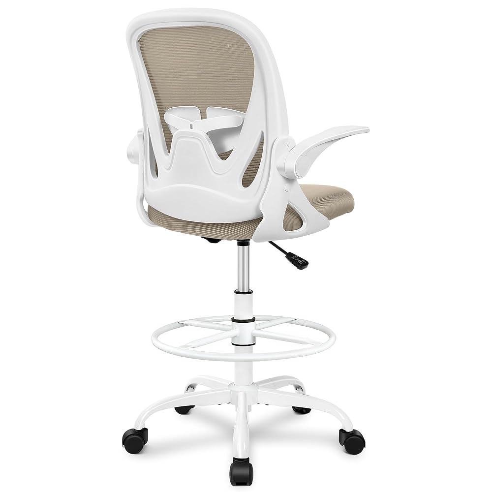 Ergonomischer Zeichenstuhl mit verstellbarem Fußring und hochklappbaren Armlehnen 934Z