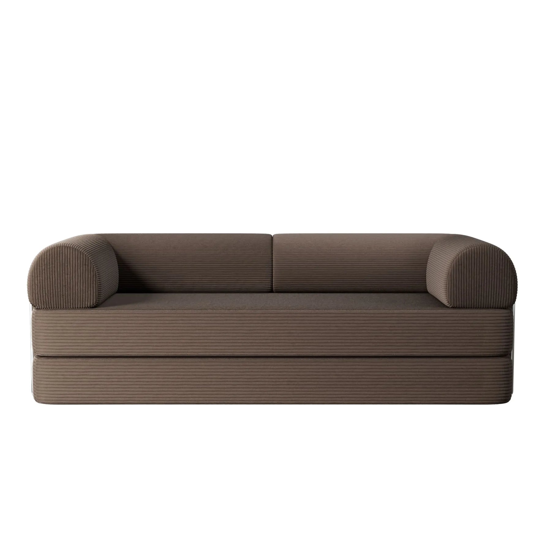 Primyhome Large Coffee Brown convertible foldable sofa bed