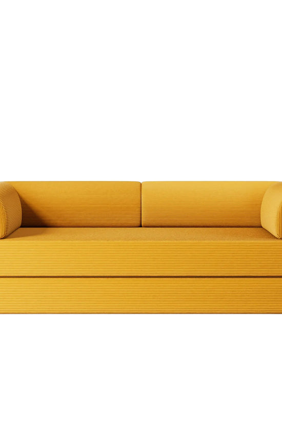 Primyhome Large Ginger Yellow convertible foldable sofa bed
