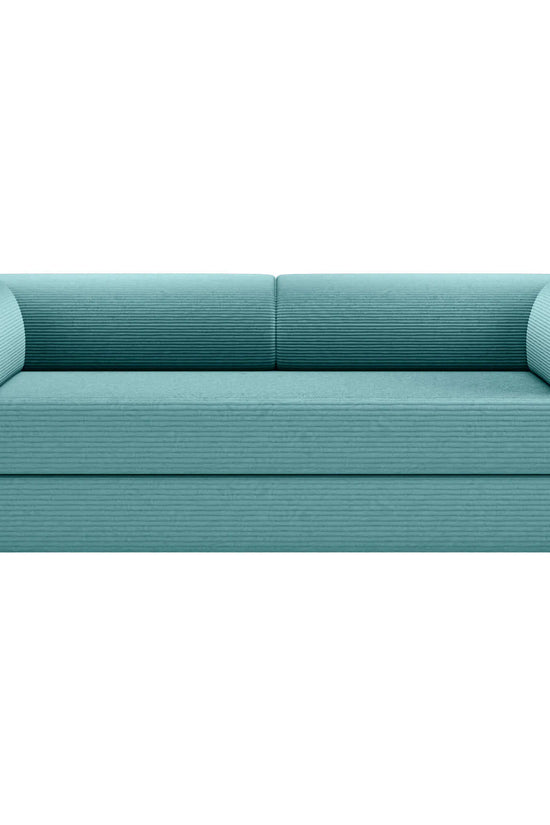 Primyhome Large Light Blue convertible foldable sofa bed