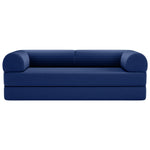 Primyhome Large Navy Blue convertible foldable sofa bed