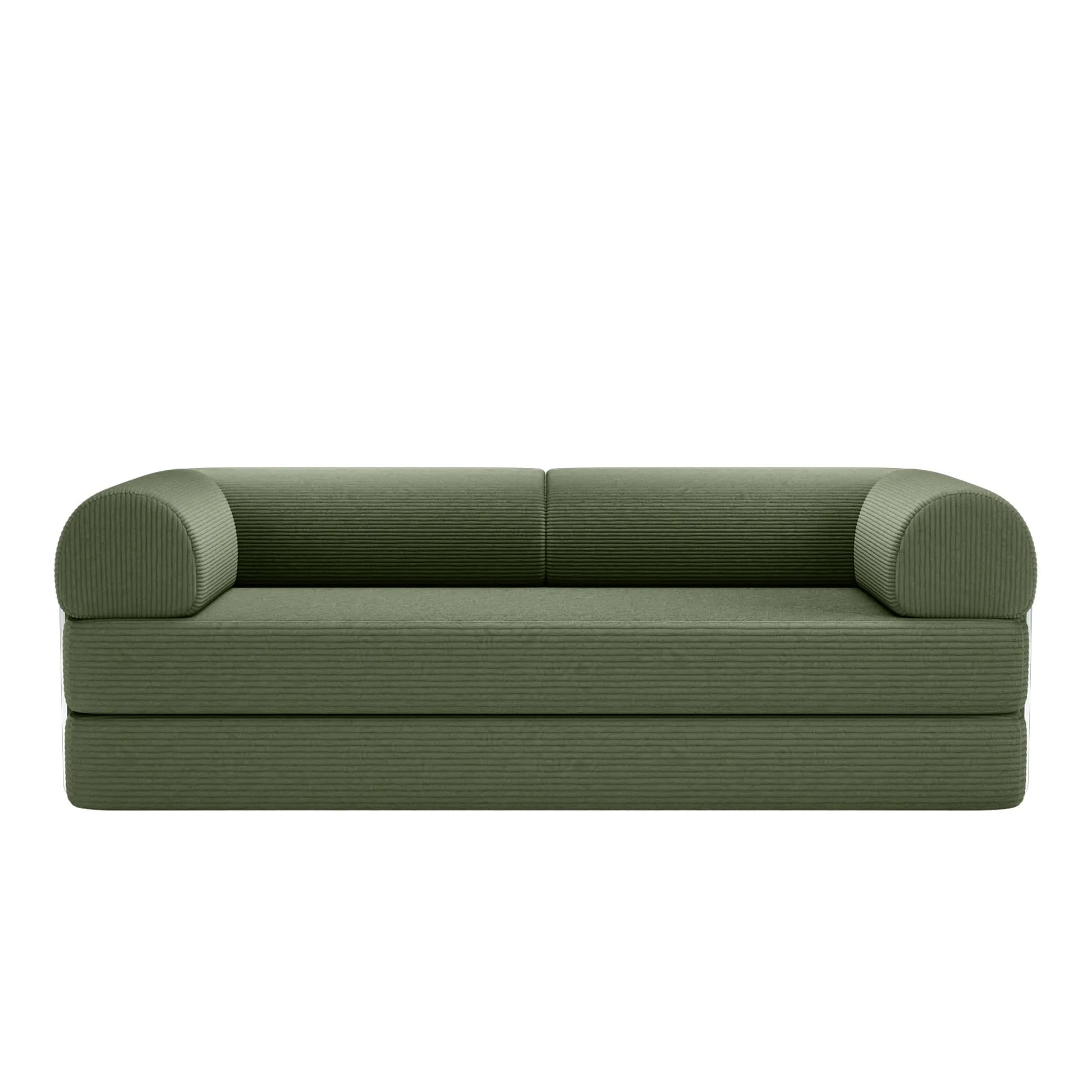 Primyhome Large Olive Green convertible foldable sofa bed