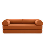 Primyhome Large Pumpkin Brown convertible foldable sofa bed