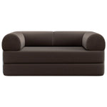 Primyhome mid-size convertible Coffee Brown foldable sofa bed
