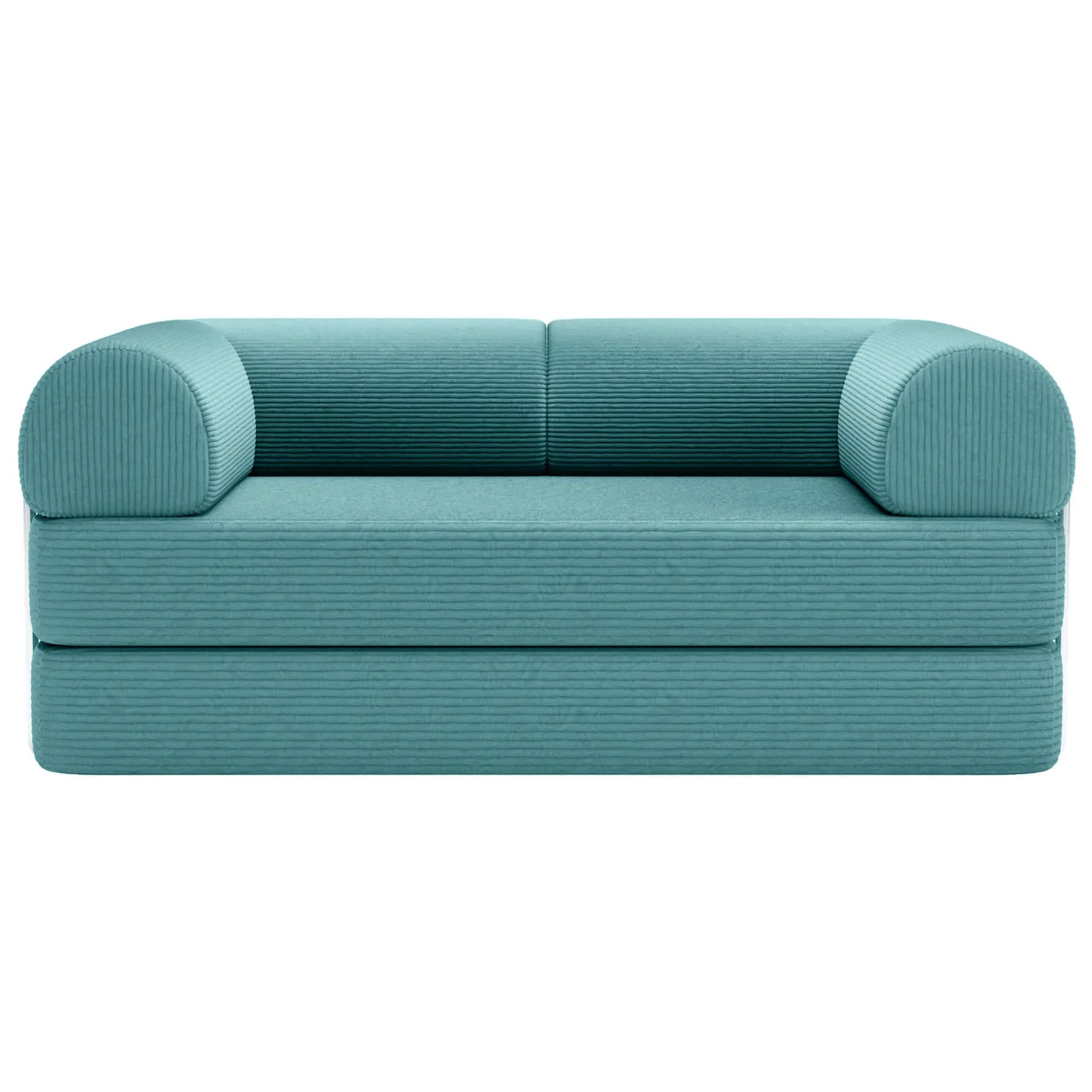 Primyhome mid-size Light Blue convertible foldable sofa bed