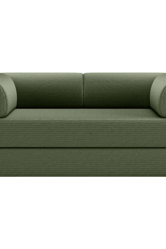 Primyhome mid-size Olive Green convertible foldable sofa bed