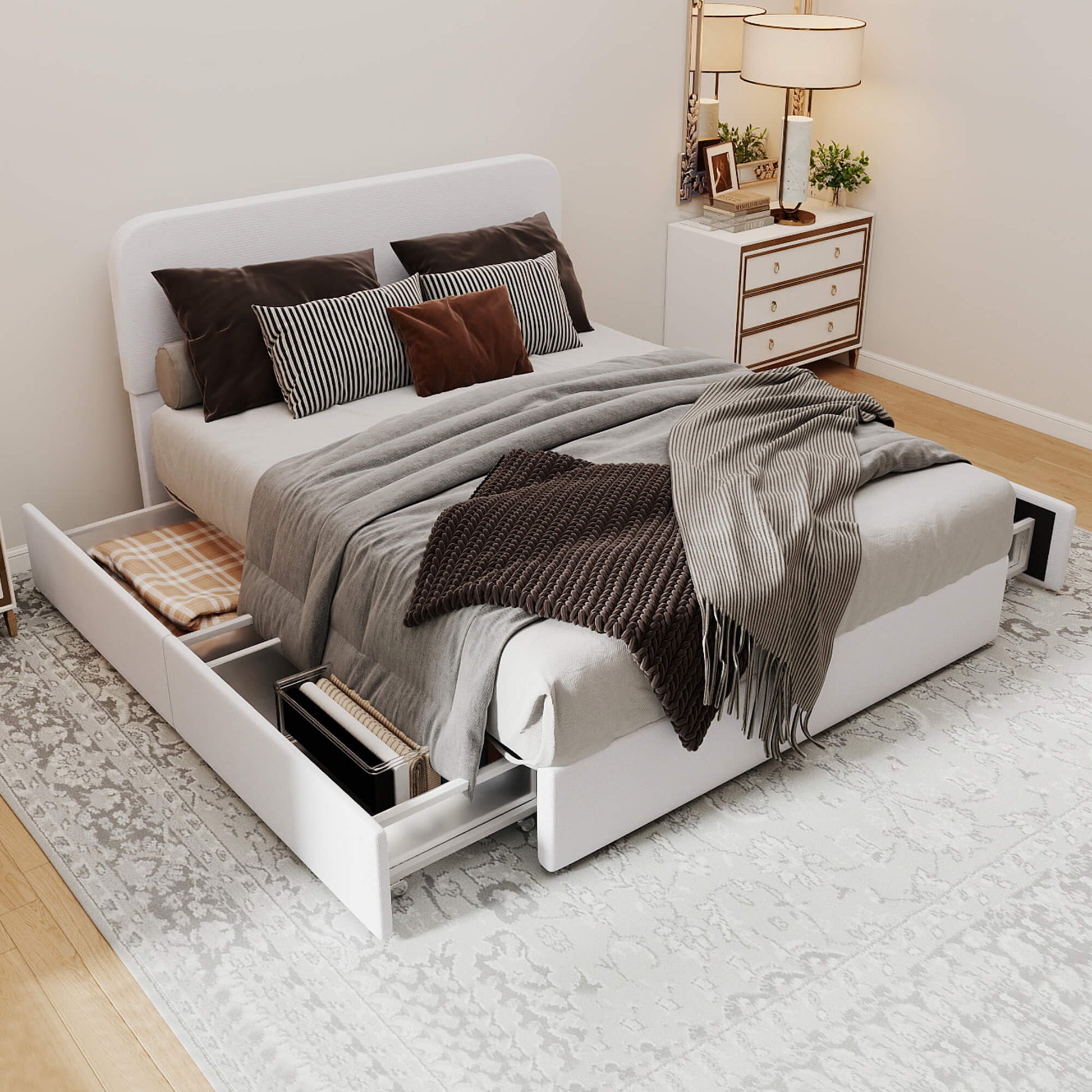 Nuvora Bed with Spacious Storage Drawers