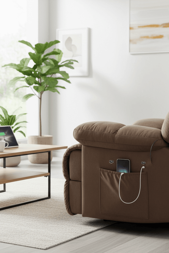 Infinite Position Power Lift Recliner Chair with Massage and Heating for Elderly