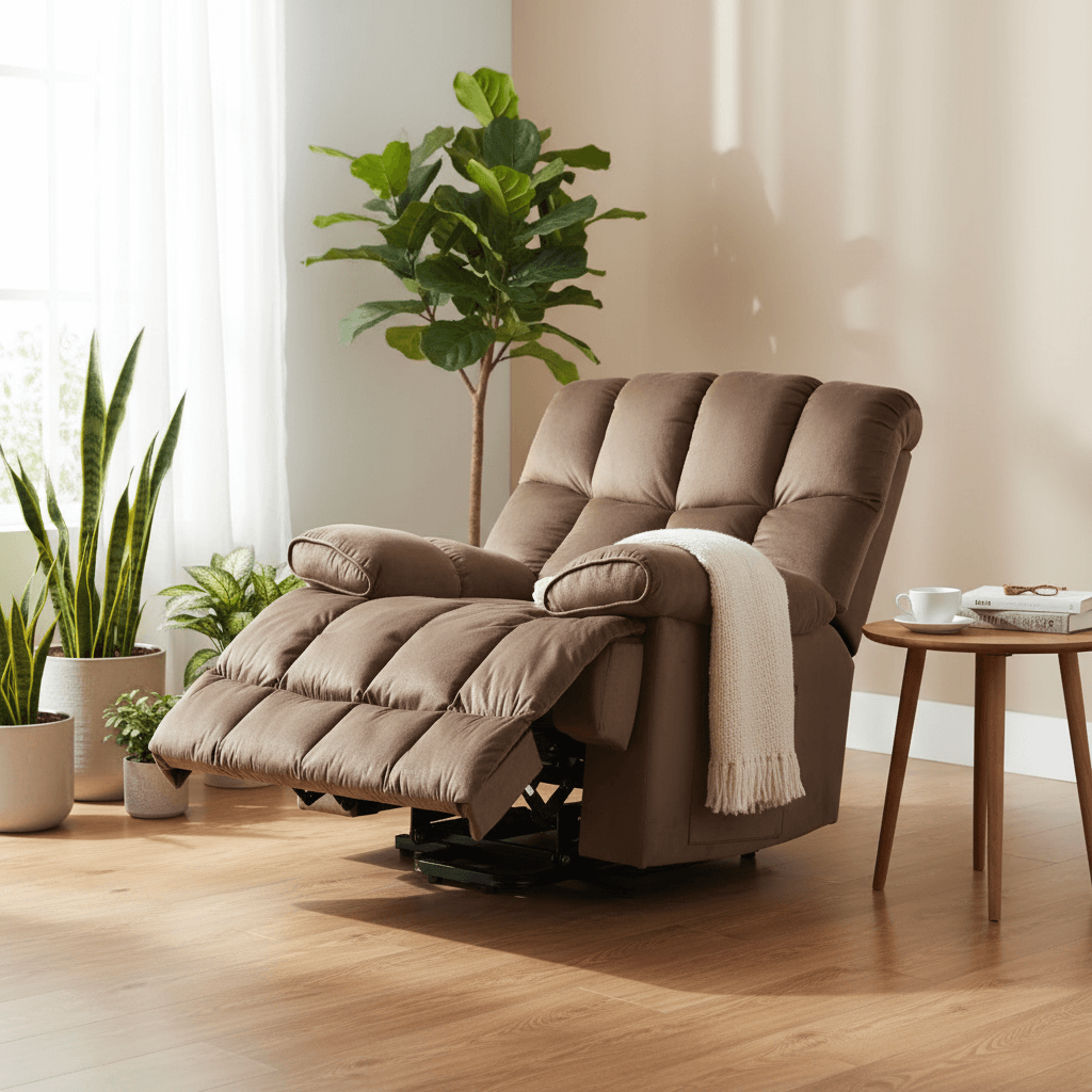 Infinite Position Power Lift Recliner Chair with Massage and Heating for Elderly