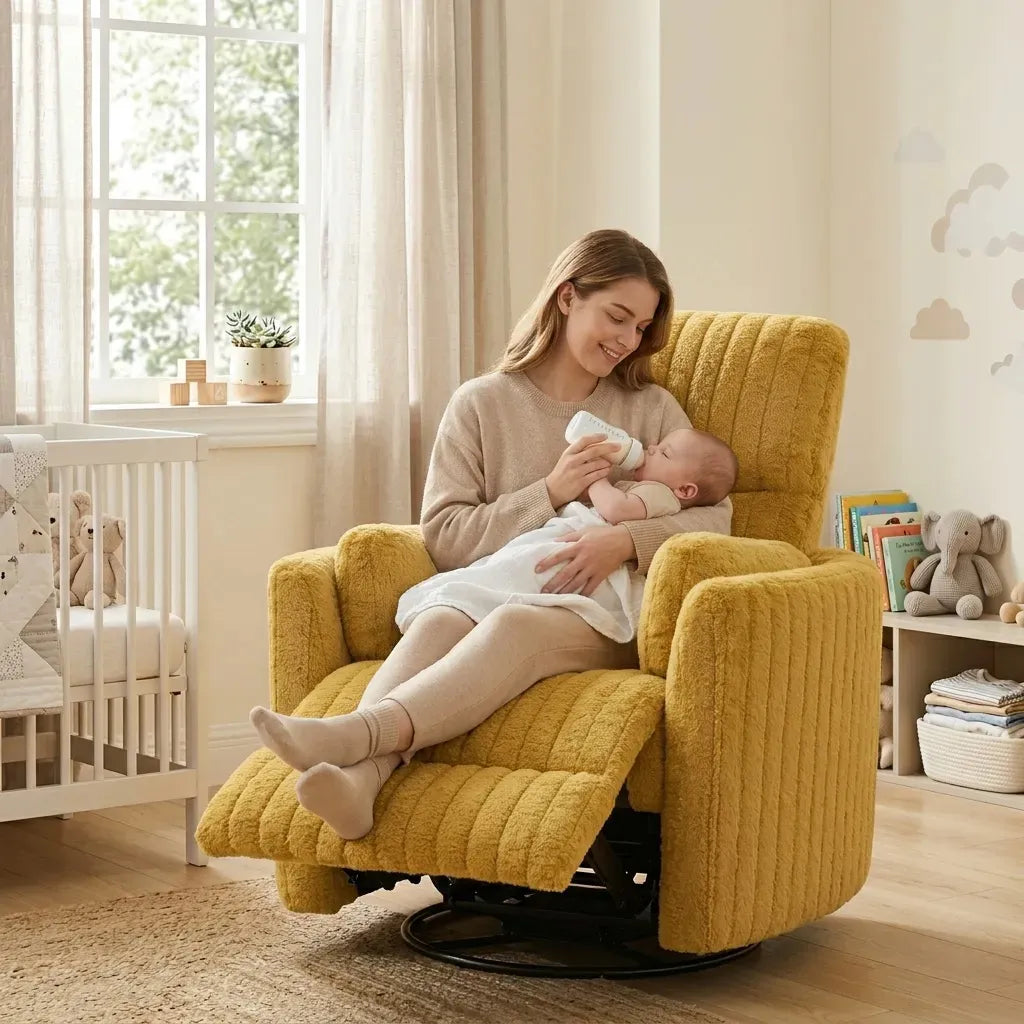 Nursery Power Glider Recliner Chair with USB Ports and Footrest